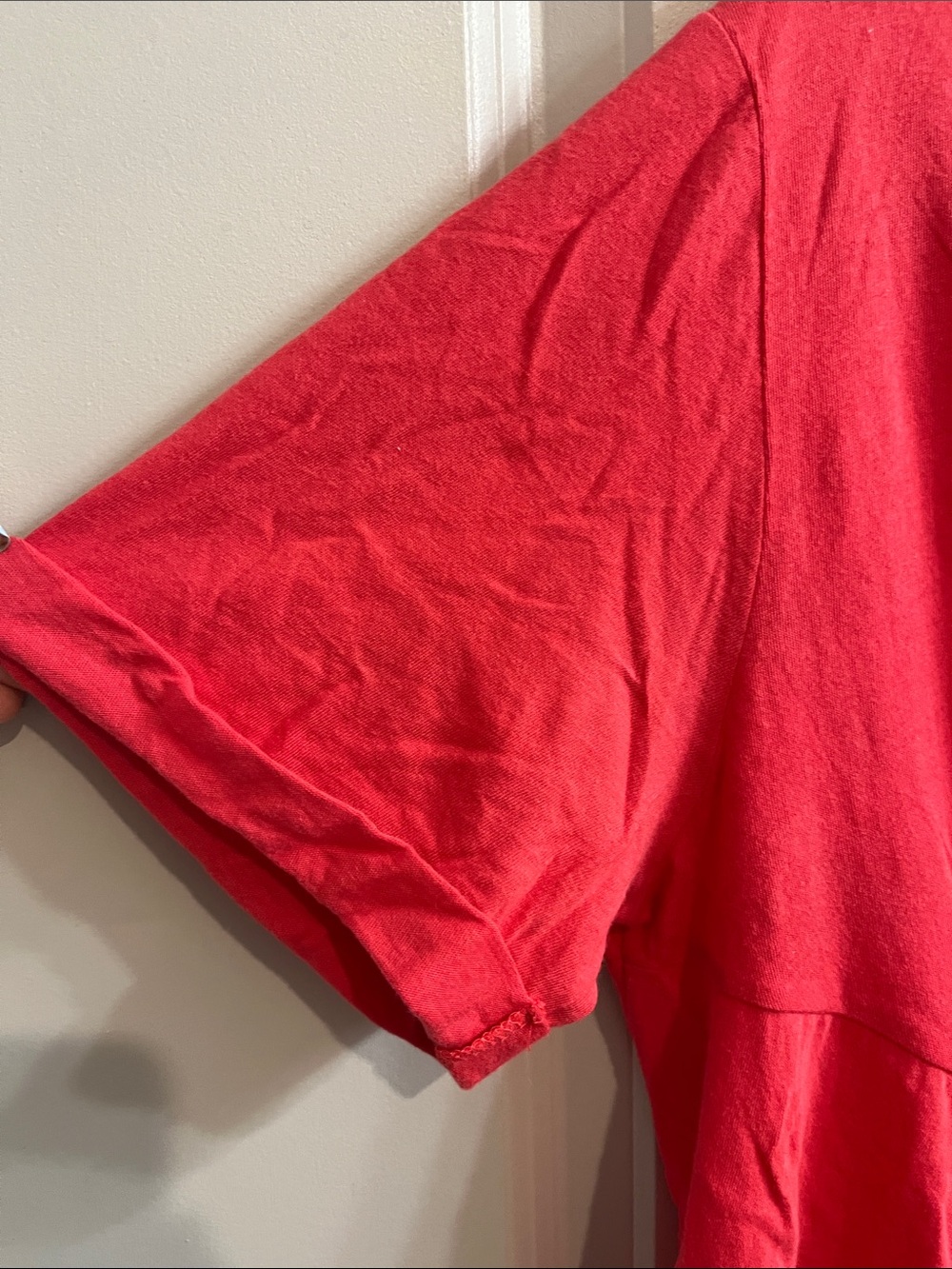 Caslon Red Short-Sleeve Tie-Front Tee - Picture 3 of 14